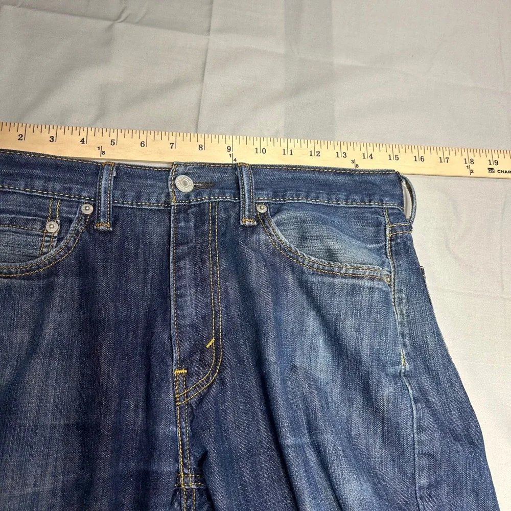 Levi's Jeans 513 Mens 30x27 Dark Wash Denim Slim Straight Casual‎ Classic